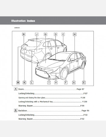 toyota corolla touring 2020-2021 owners manual